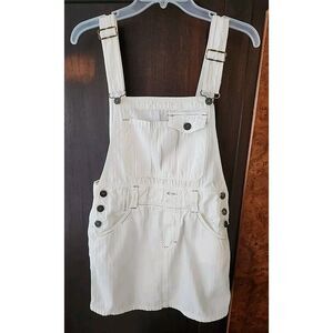 Vintage Witboy Beli-eve White Denim Overall Mini Dress 100% Cotton XS Italy